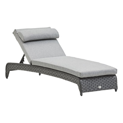 RATTAN SINGLE LOUNGER (GREY)