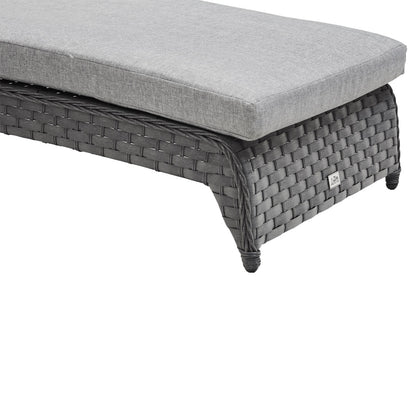 RATTAN SINGLE LOUNGER (GREY)