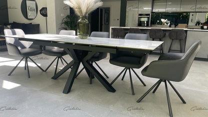 AMARI EXTENDING DINING TABLE WITH 4 AMALFI DINING CHAIRS