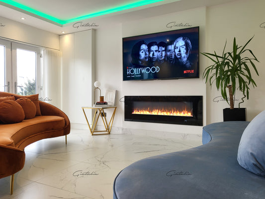 Aurora 50 Inch LED  / Wall Mounted BRANDED Electric Fire -With Remote