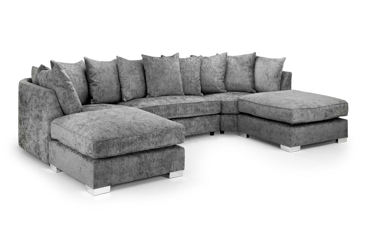 Alpaca U Shape Sofa Grey