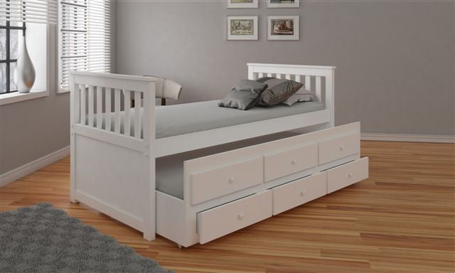 Captains Bed White | Guest Beds | Bunk Beds