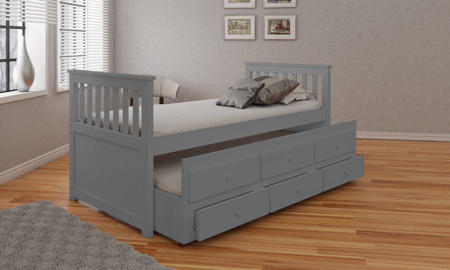 Captains Bed Grey | Guest Beds | Bunk Beds