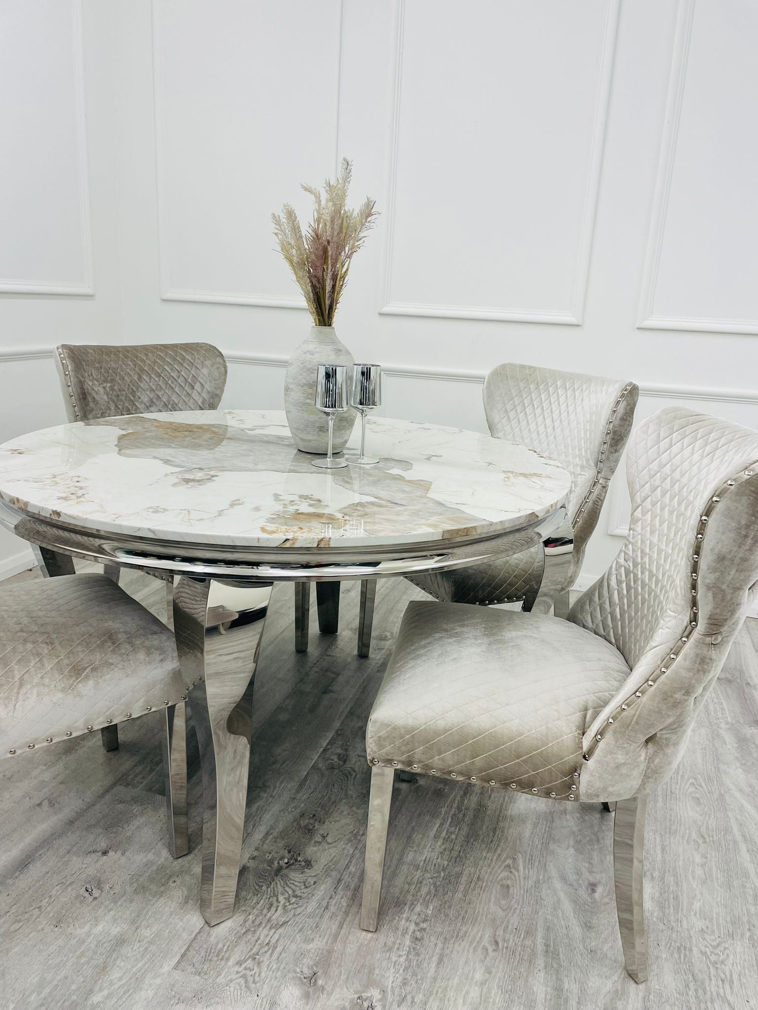 Louis Round Marble Dining Table – Lux Furnishings