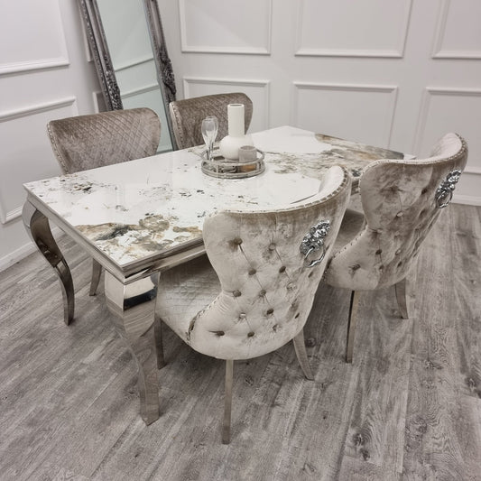 1.8m Louis dining Table & Chairs