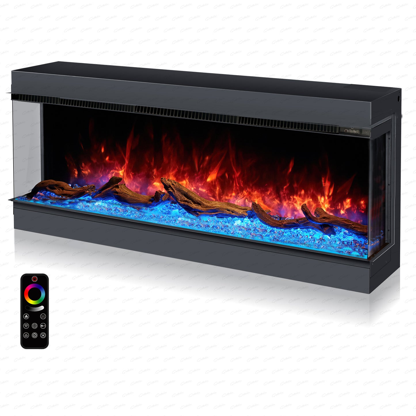 50 " Inch HD+ Widescreen Extra Deep Black Electric Cullinan UHD LED Fire 3 Sided Full Glass