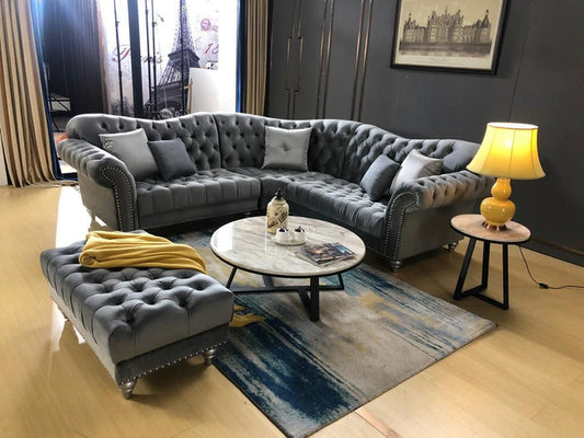 Elegance Corner Sofa Promo Set Grey