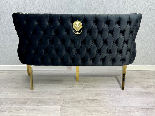 Victoria Black Gold Luxury Bench