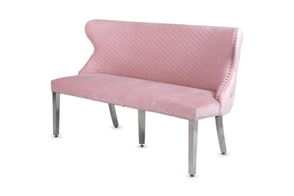 Valentino Pink Velvet Bench
