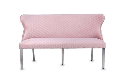 Valentino Pink Velvet Bench